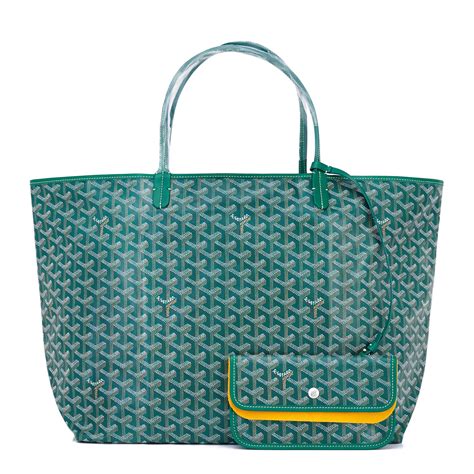 green goyard small tote|Goyard saint louis tote green.